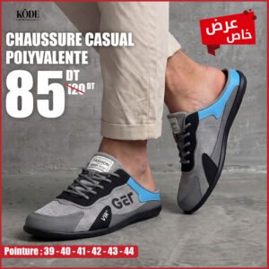 Espadrille Confort Plus Gris et Bleu